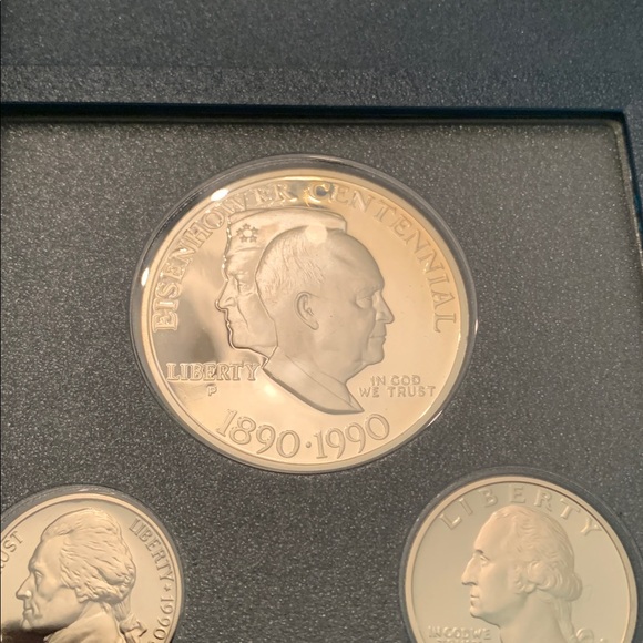 1990 US Mint Prestige coin collection box w plastic and velvet protective cover - Picture 14 of 16
